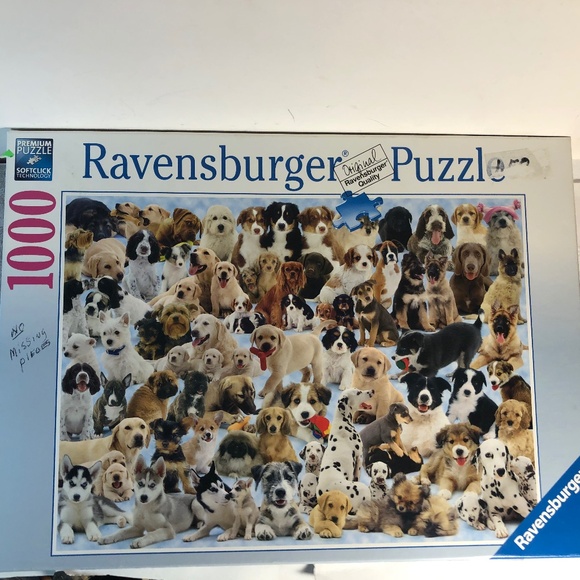 Ravensburger Premium Puzzle “Dogs Galore!” 1000 Pieces Approx 27”x 20” - Picture 1 of 7